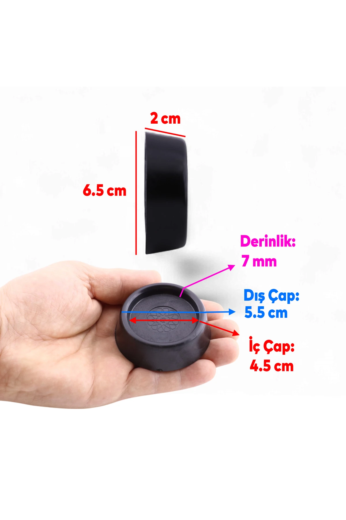 4 Adet Çamaşır Bulaşık Makinesi Buzdolabı Siyah Eşya Altlığı Titreşim Ses Önleyici Ayağı Yükseltici