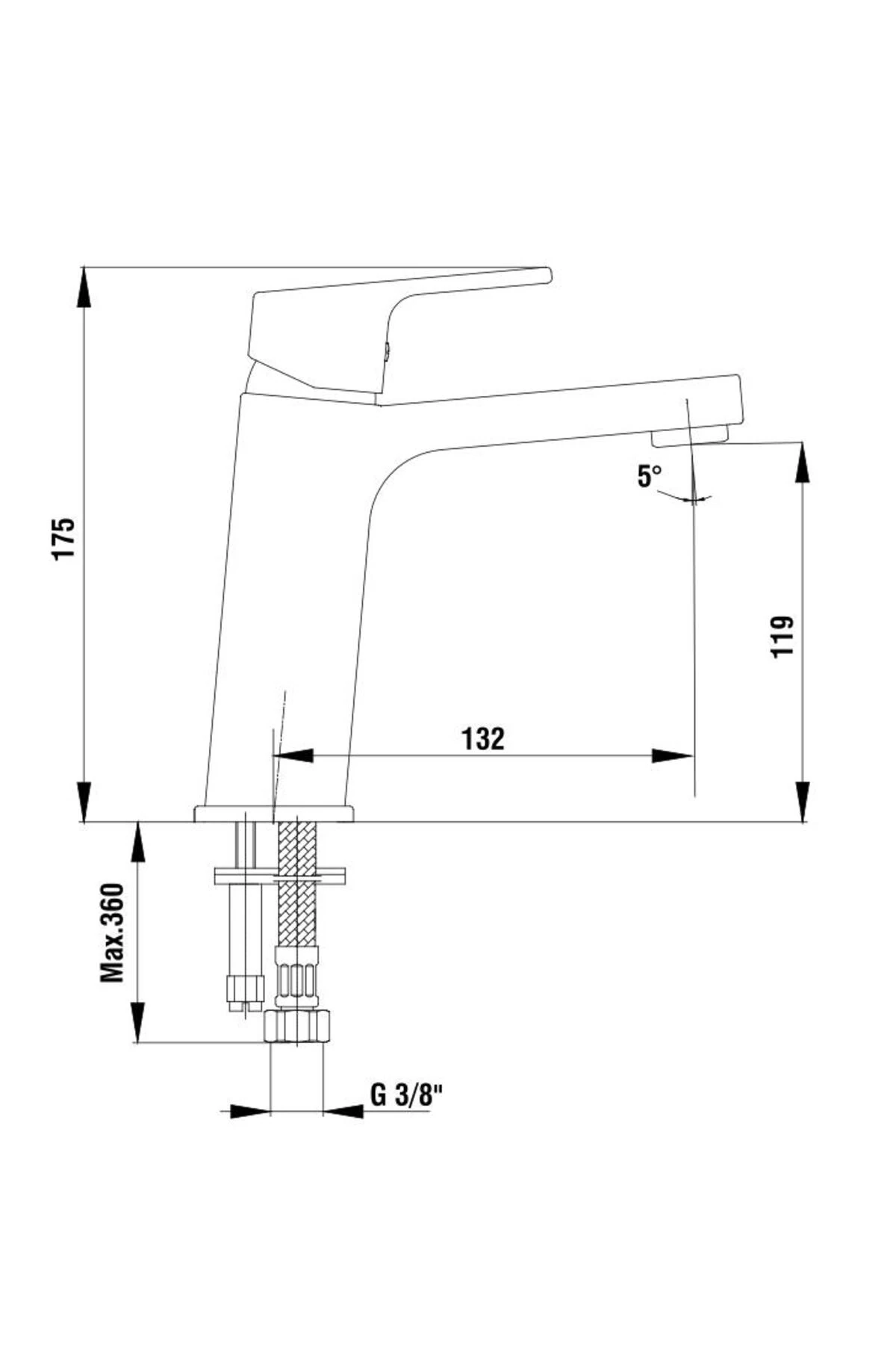 Tiera Lavabo Bataryası- Krom Kırmızı 103308989