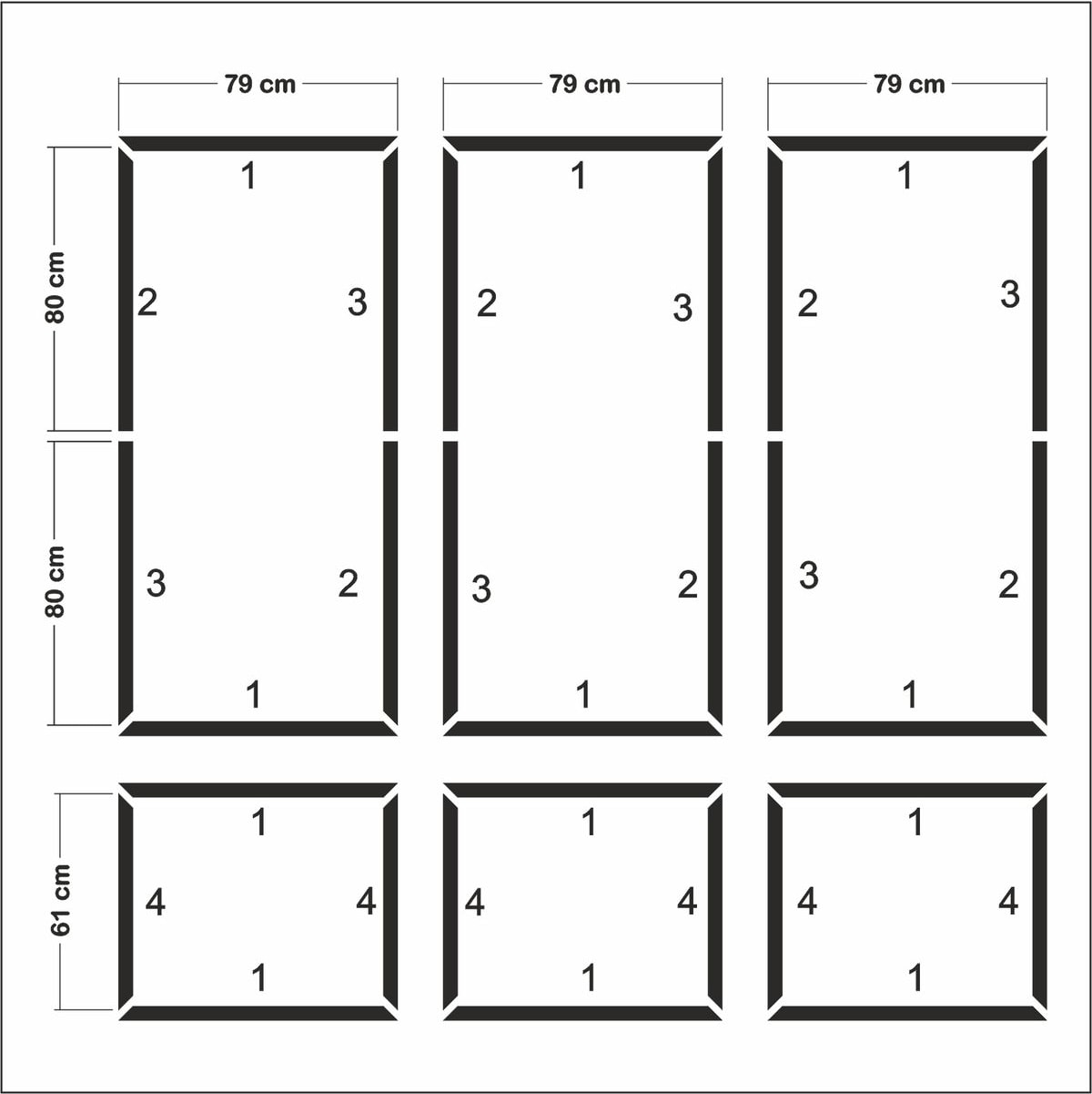 Dekoratif Boyanabilir Montaja Hazır Duvar Çıtası,önceden Kesilmiş Astarlı Kendin Yap Kit (P5)
