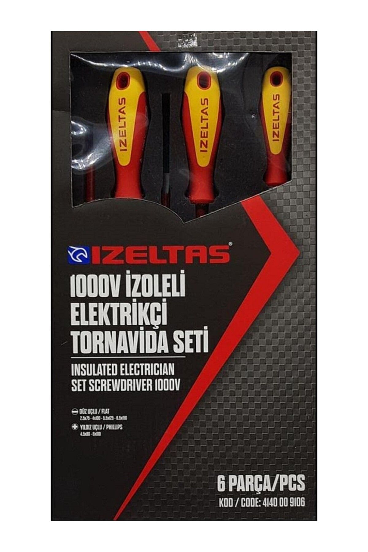 İZELTAŞ 1000V Izoleli Elektrikçi Tornavida Seti (P)