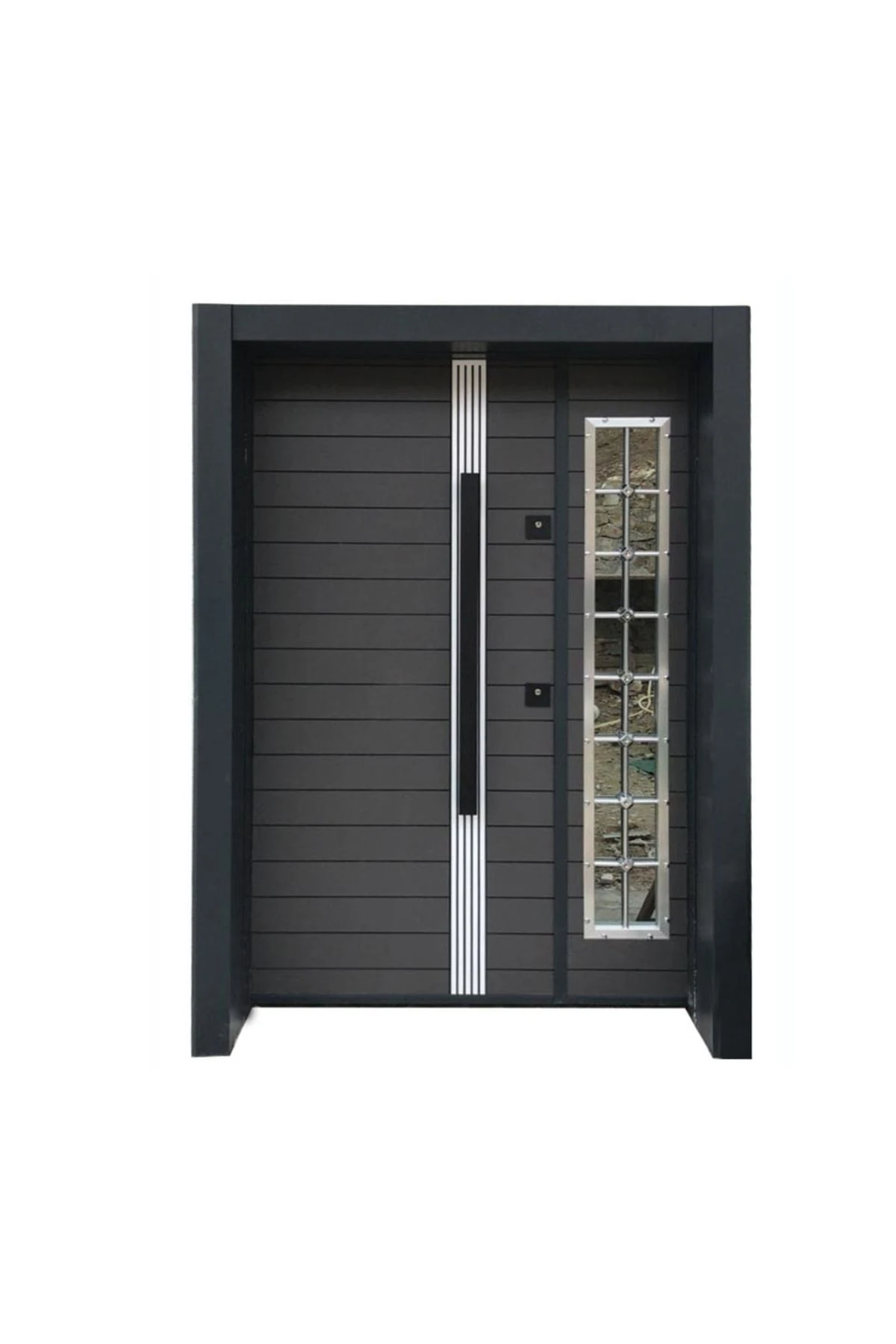 0172 Antrasit Bina Giriş Kapısı, Apartman Kapısı,villa Kapısı Kale Kilit