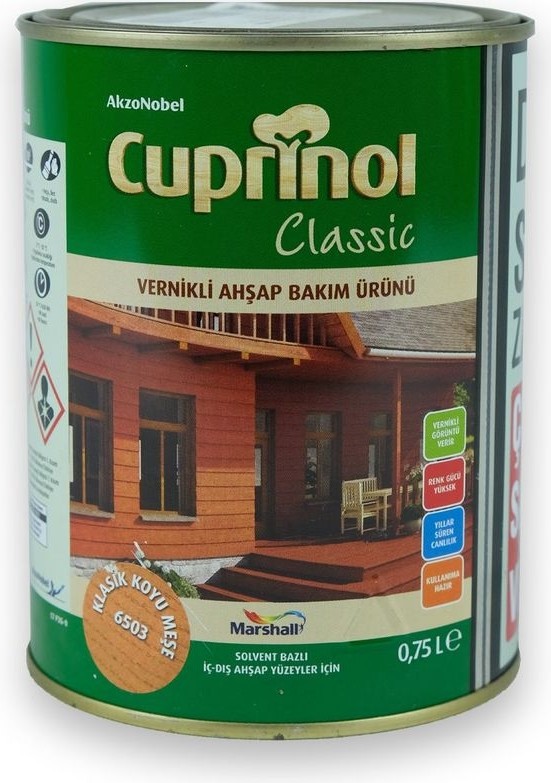 Cuprinol Vernikli Ahşap Bakım Ürünü Klasik Koyu Meşe 0,75 L