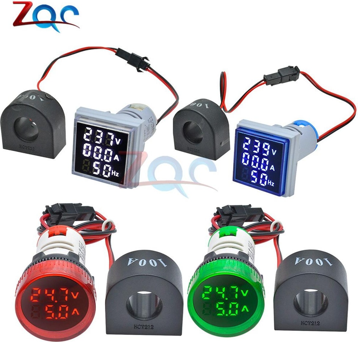 Ac 60 500V 110V 220V Ampermetre Voltmetre Hz Hertz Frekans Ölçer 22MM Dijital Akım Gerilim Amp Sinyal Işığı LED Lamba Göstergesi (Yurt Dışından)