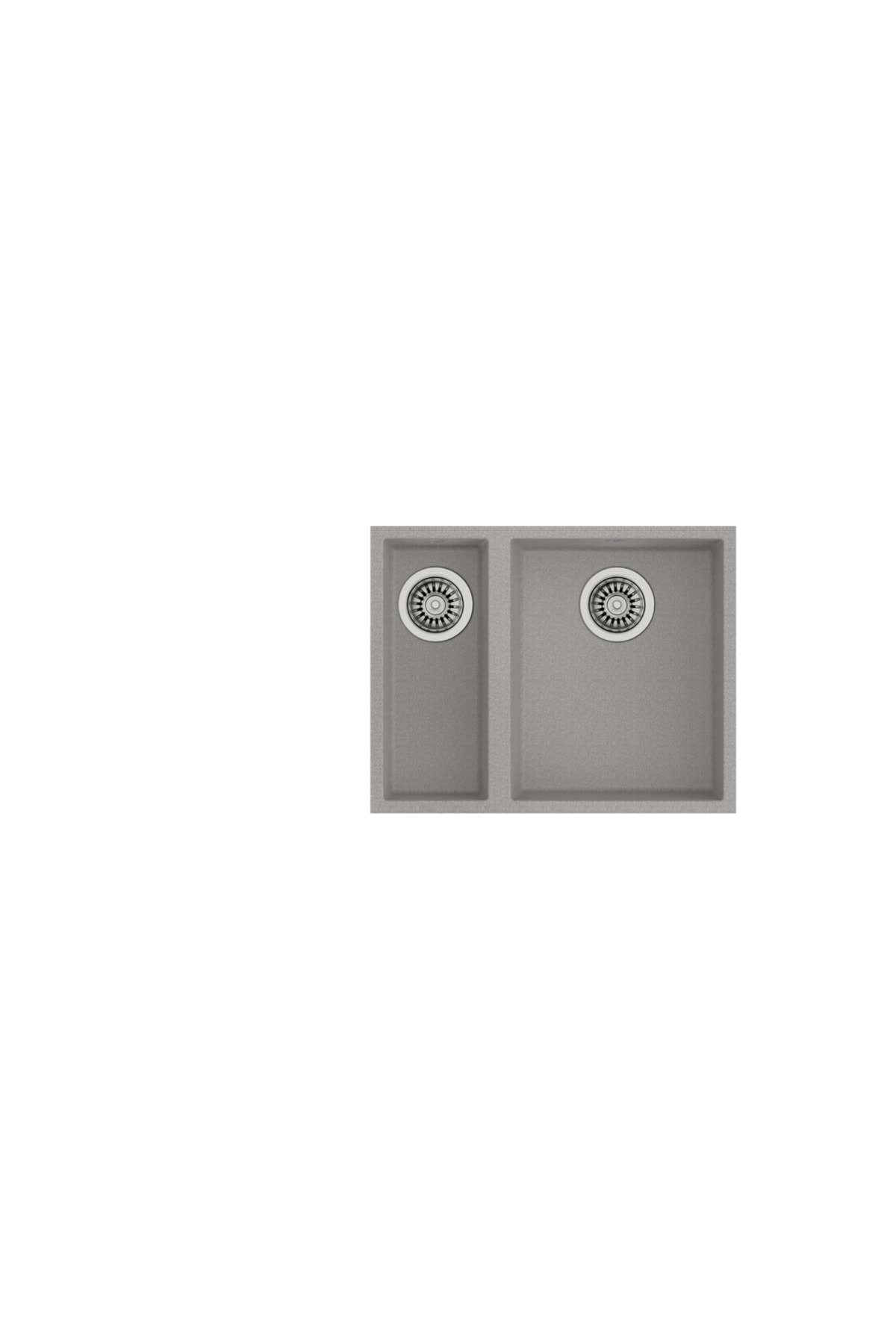 Square 560 Tg Granit Eviye Stone Grey