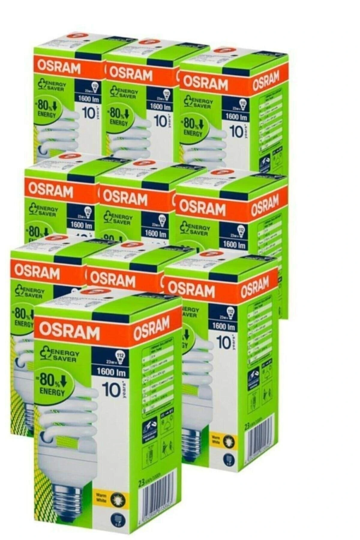 Osram E27 Duylu 23w 865 Lümen Beyaz Ampül 10 Adet