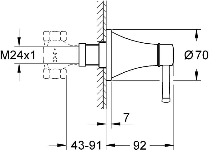 Ankastre Stop Valf Grandera Krom – 29420000