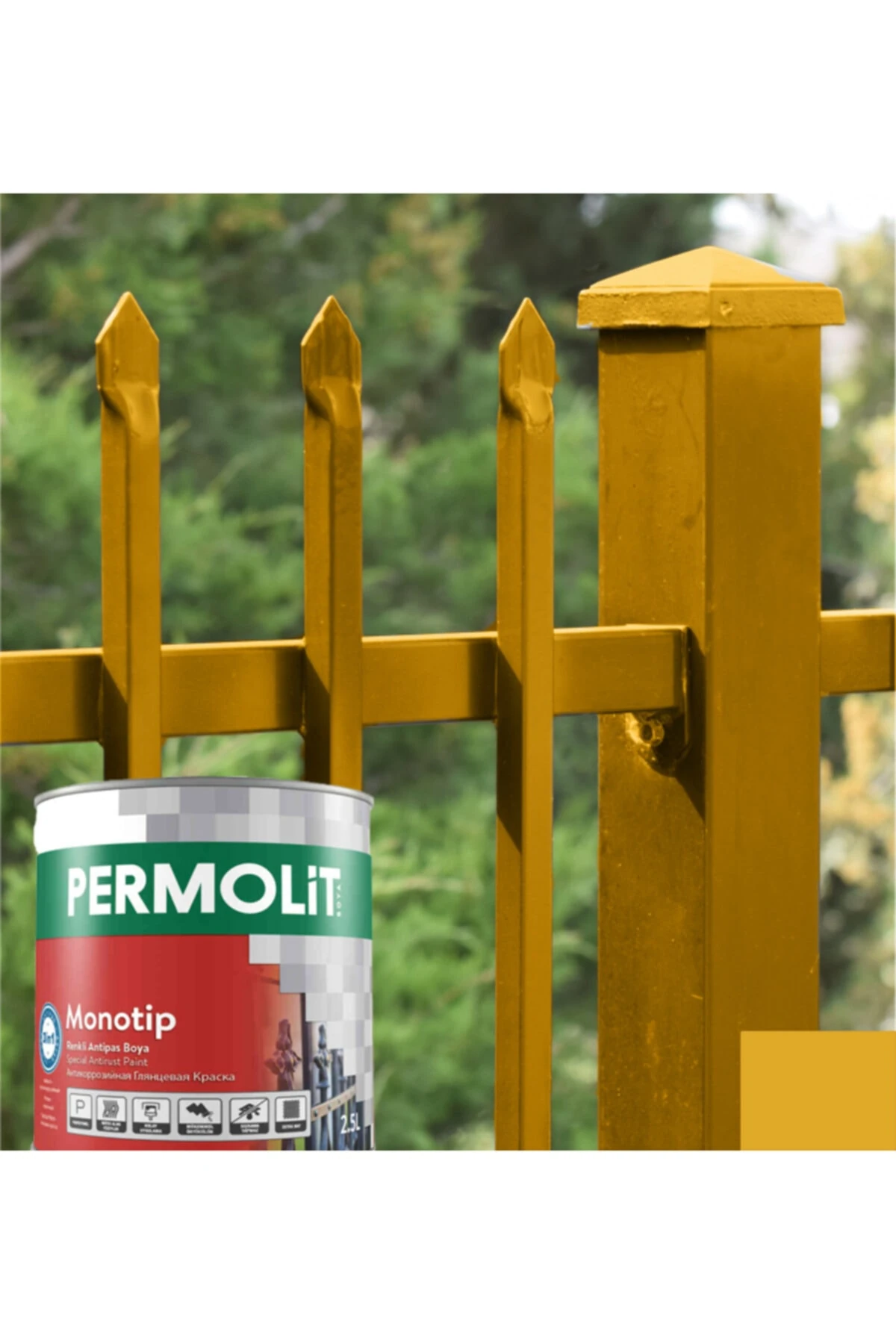 Monotip Renkli Antipas Boya Sarı 0,75 L