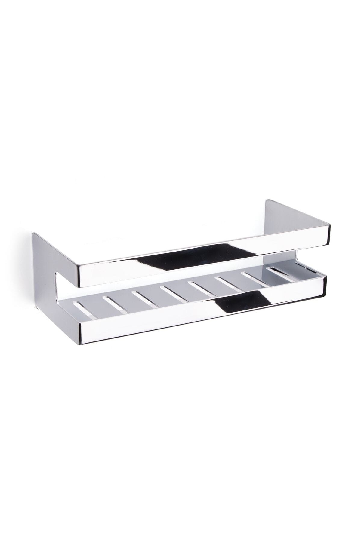 Banyo Krom Duş Rafı Krom Renk 98x100x250 Mm