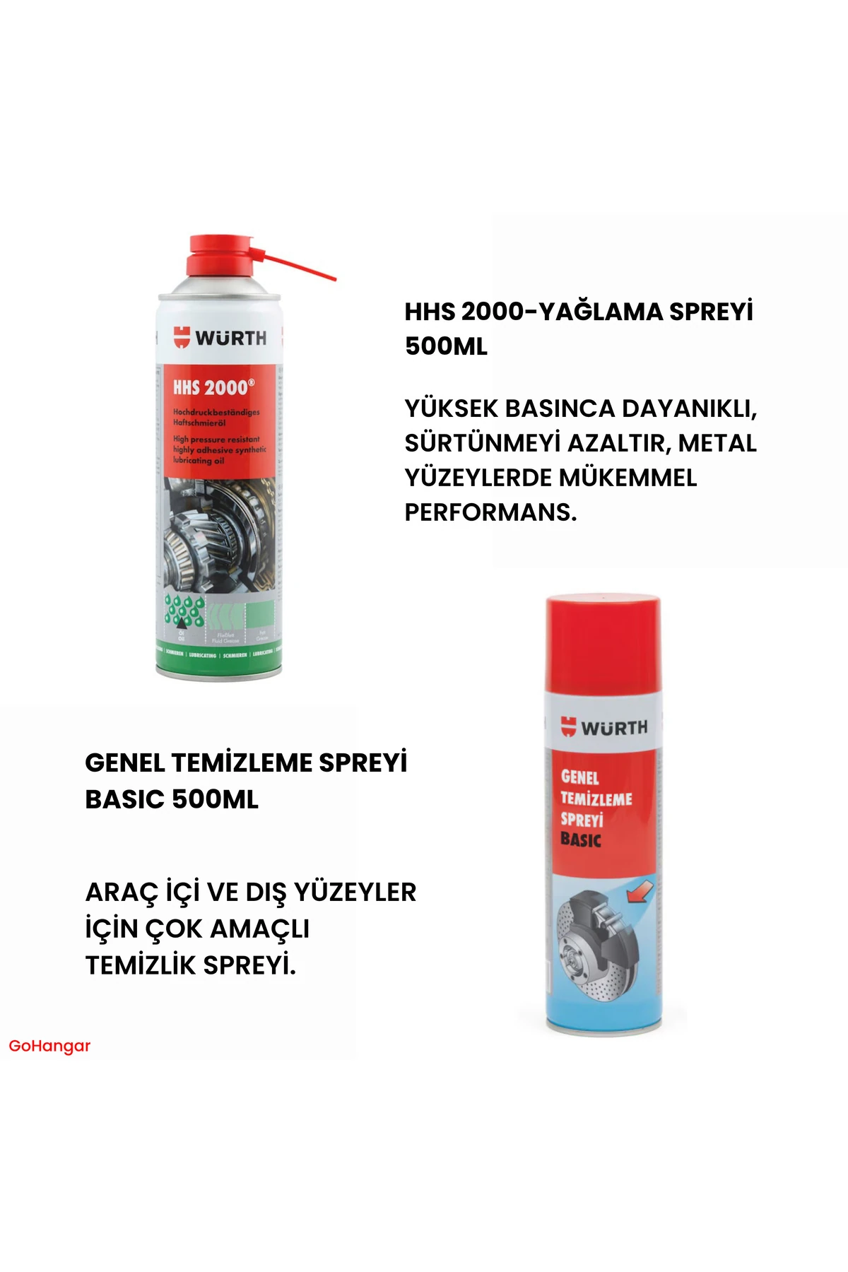 Profesyonel Araç Bakım Seti – 6'lı Paket | Yağlama, Temizlik ve Koruma Sprey Seti