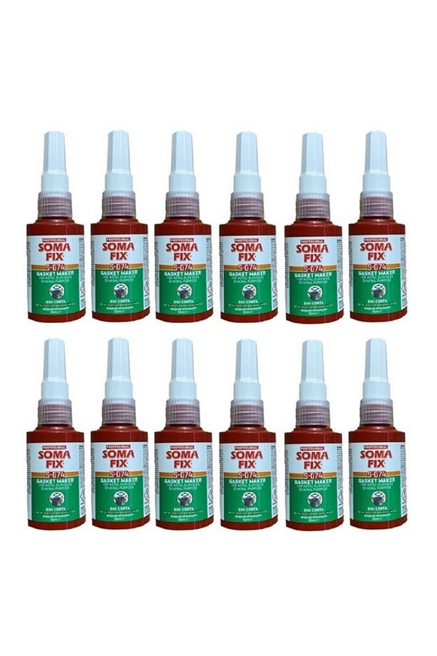 12 Adet  50 ml Akordiyon Sıvı Conta Anaerobic Yapıştırıcı S074