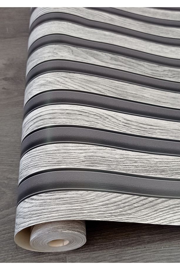 Üç boyutlu çıta desenli silinebilir duvar kağıdı 53 cm genişliğinde 10 metre uzunluğunda