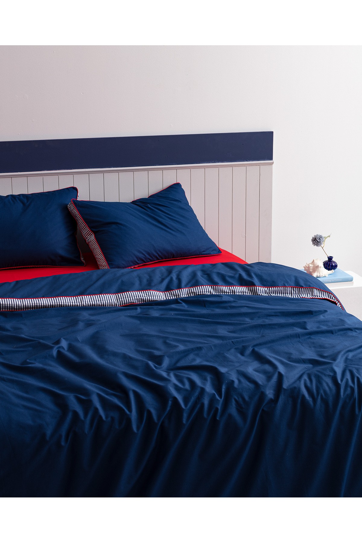 Allure King Size %100 Pamuk Nevresim Takımı - Lacivert