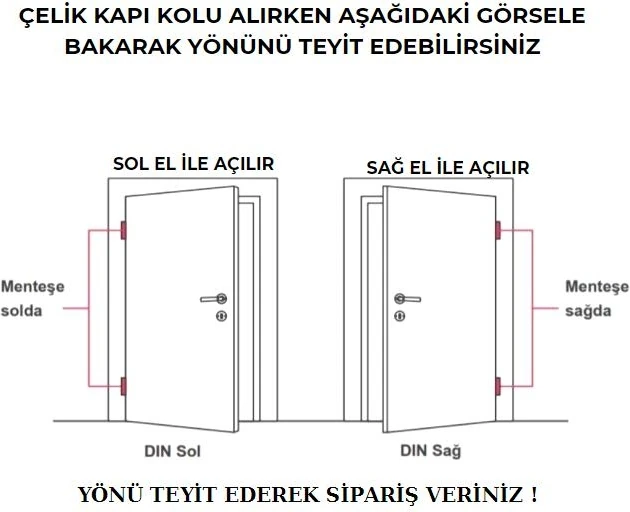 Osmanlı Çelik Kapı Kolu Osmanlı Aynalı Yale Daire Giriş Kapı Kolu Sol El Ile Açılır Tek Yön 1 Adet