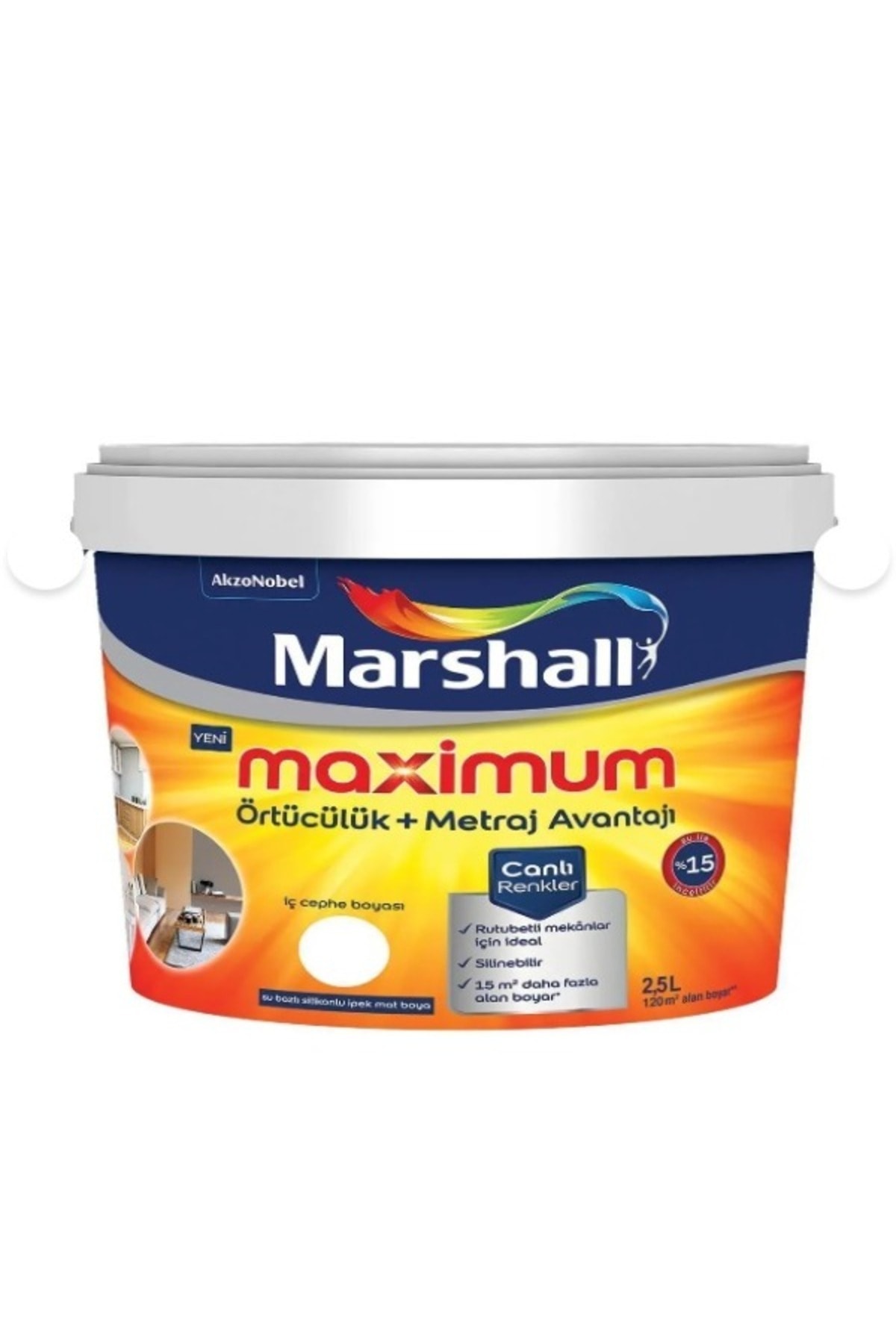 OZKUVVET MAXIMUM SİL.İPEK MAT BW BAZ 2,5 LT İÇ CEPHE