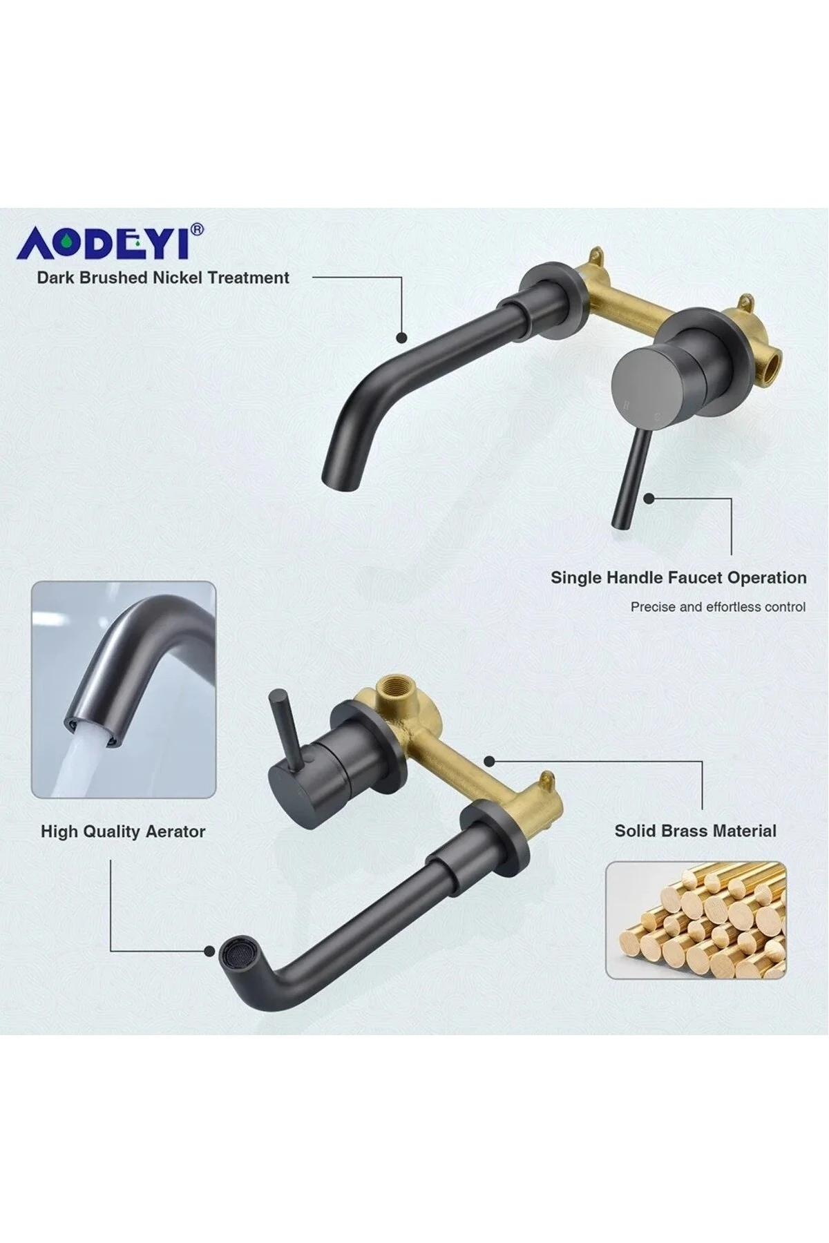 Banyo Bataryası ve Duş Seti Takım Ankastre 3 Yollu Model Antrasit Renk Sıva Altı Dahil 7 Yıl Garanti