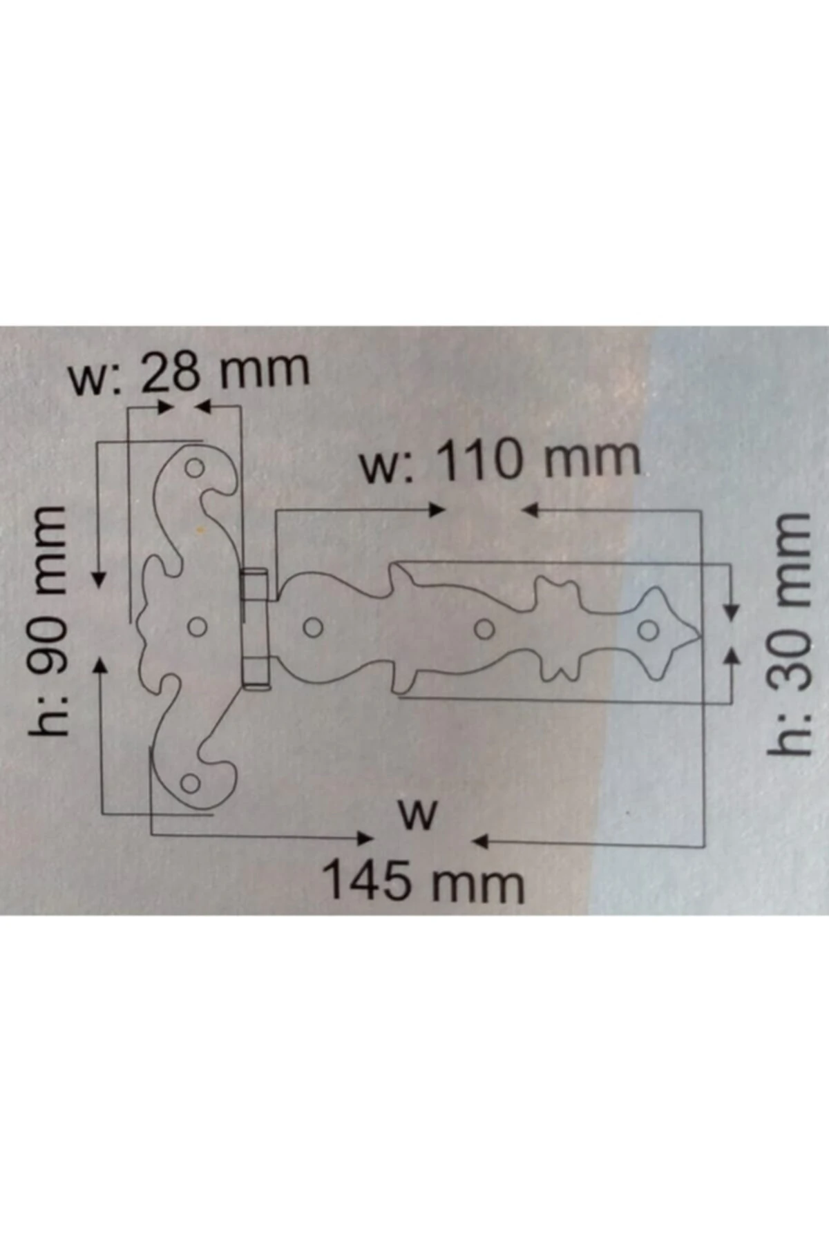 Antik Oksit Kapı Pencere Menteşesi Prinç B-28