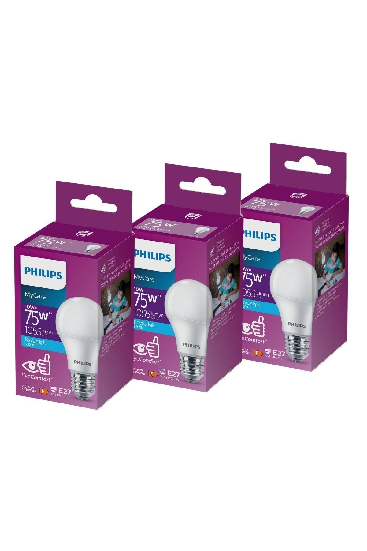 Led 10-75w Ampul 6500k Beyaz Işık 3lü