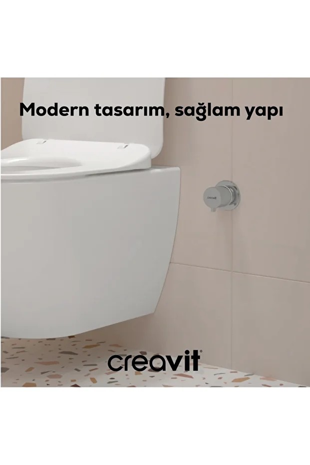 Terra Asma Klozet + Termoplast Kapak + Gri Kumanda Paneli + Gömme Rezervuar + Ara Kesme Valfi Set