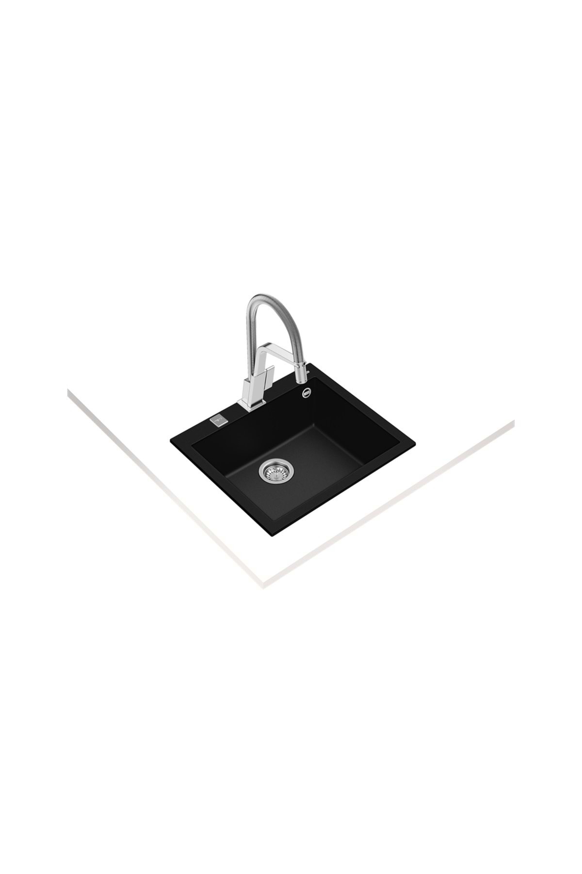 Square 50.40 Tg Black Granit Evye, Tezgahaltı