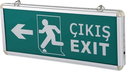 Çağdaş İş Güvenlği Ledli Exıt Armatür - Acil Çıkış Levhası (3 Saat Şarjlı)