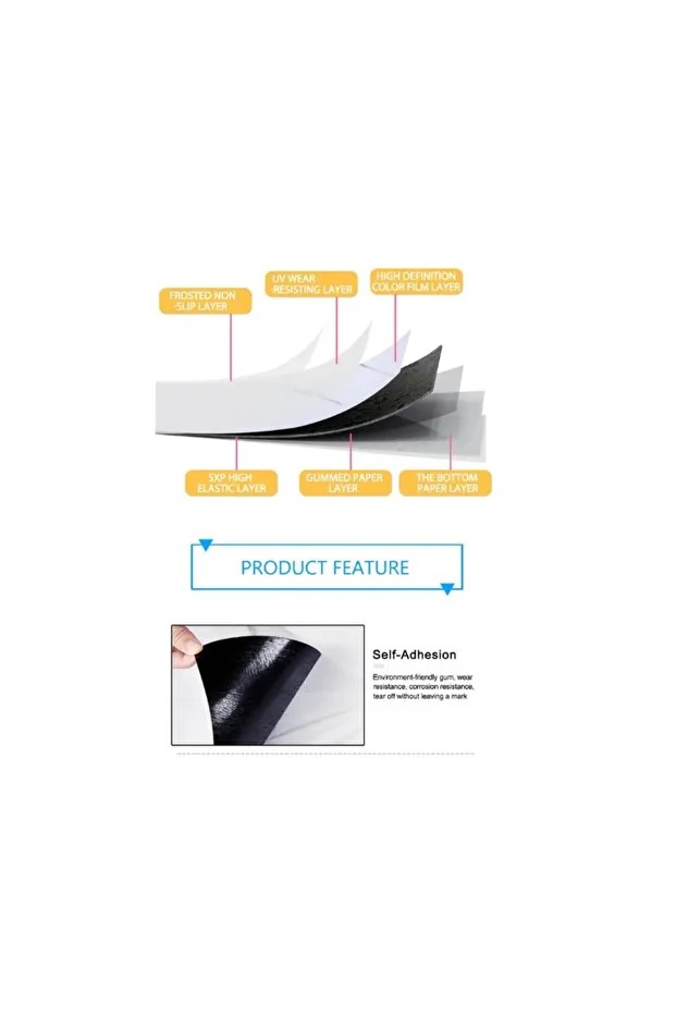 1m2 3 Adet 60X60cm Floor Yapışkanlı Zemin ve Duvar Kaplama Paneli Arkası Kauçuklu Pvc WC Paneli 607