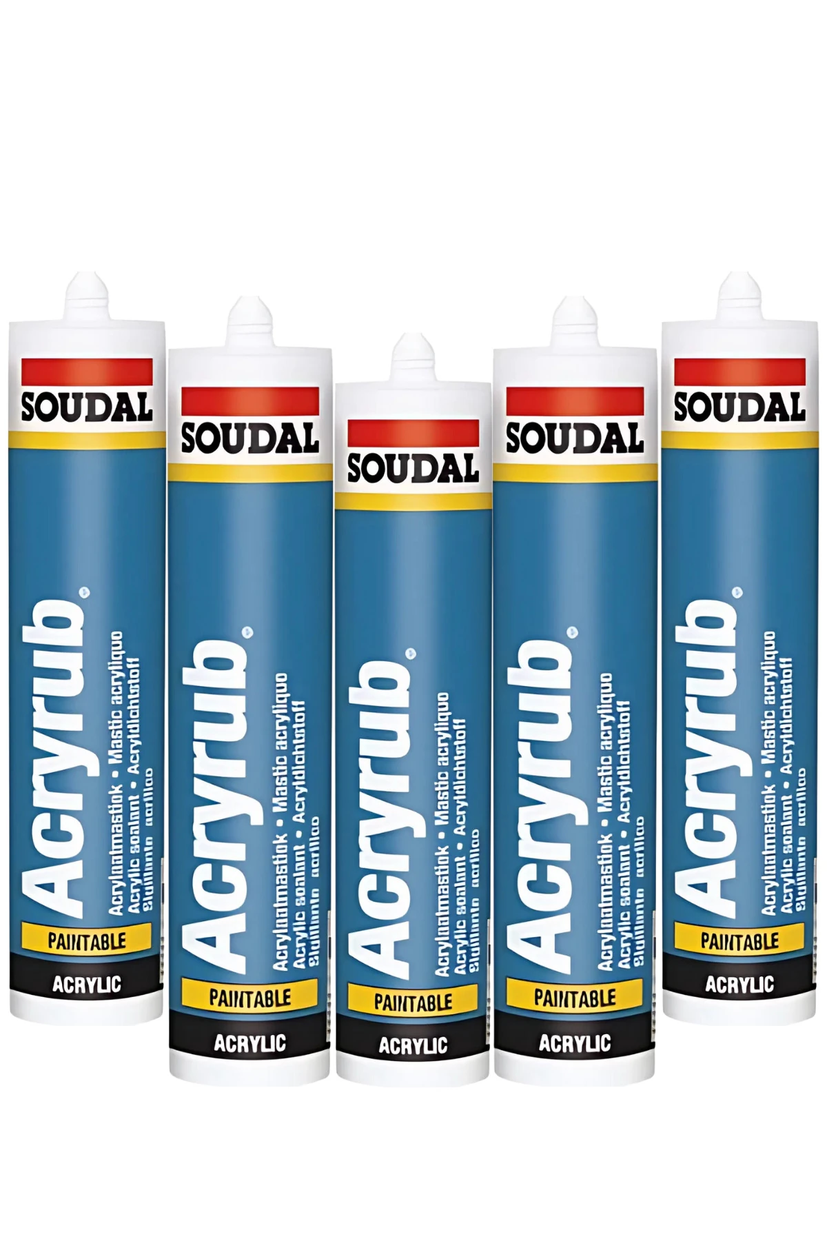 Acryhub Silikonize Mastik 500Gr Beyaz + Yedek Başlık Uç | 1 Adet