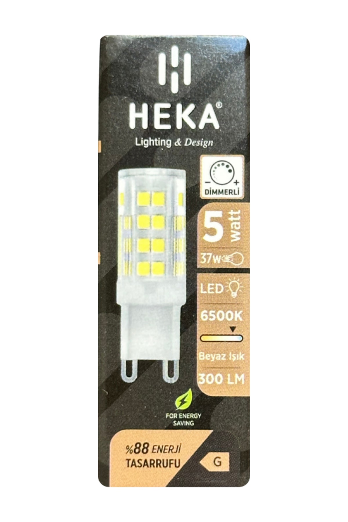 (1 Adet) 5W (37W) 6500K (Beyaz Işık) G9 Duylu Dim Edilebilir Led Kapsül Ampul