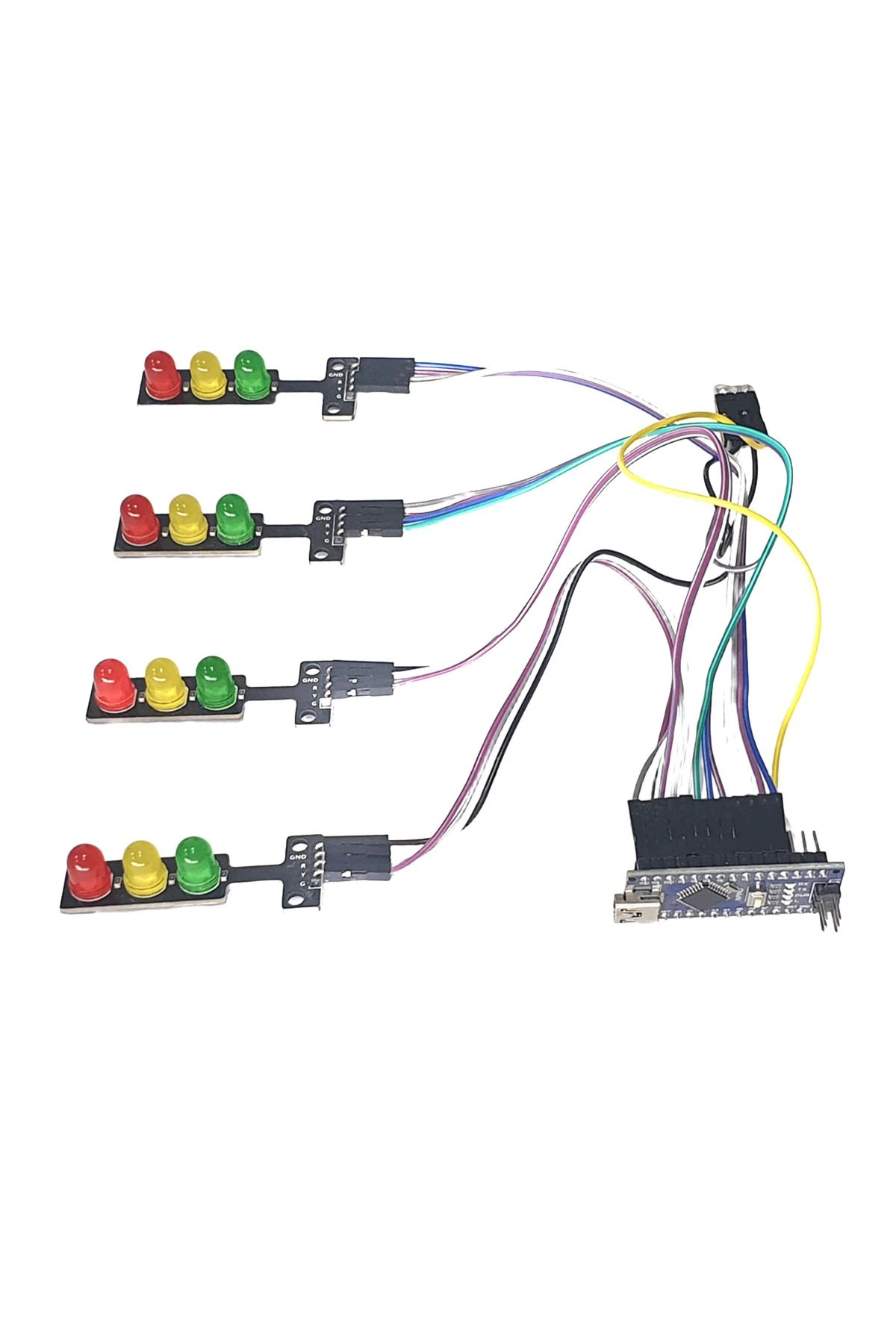 Arduino 4'lü Trafik Lambası Kiti (Yazılım ve Devre Hazır Olarak Gönderilecektir)