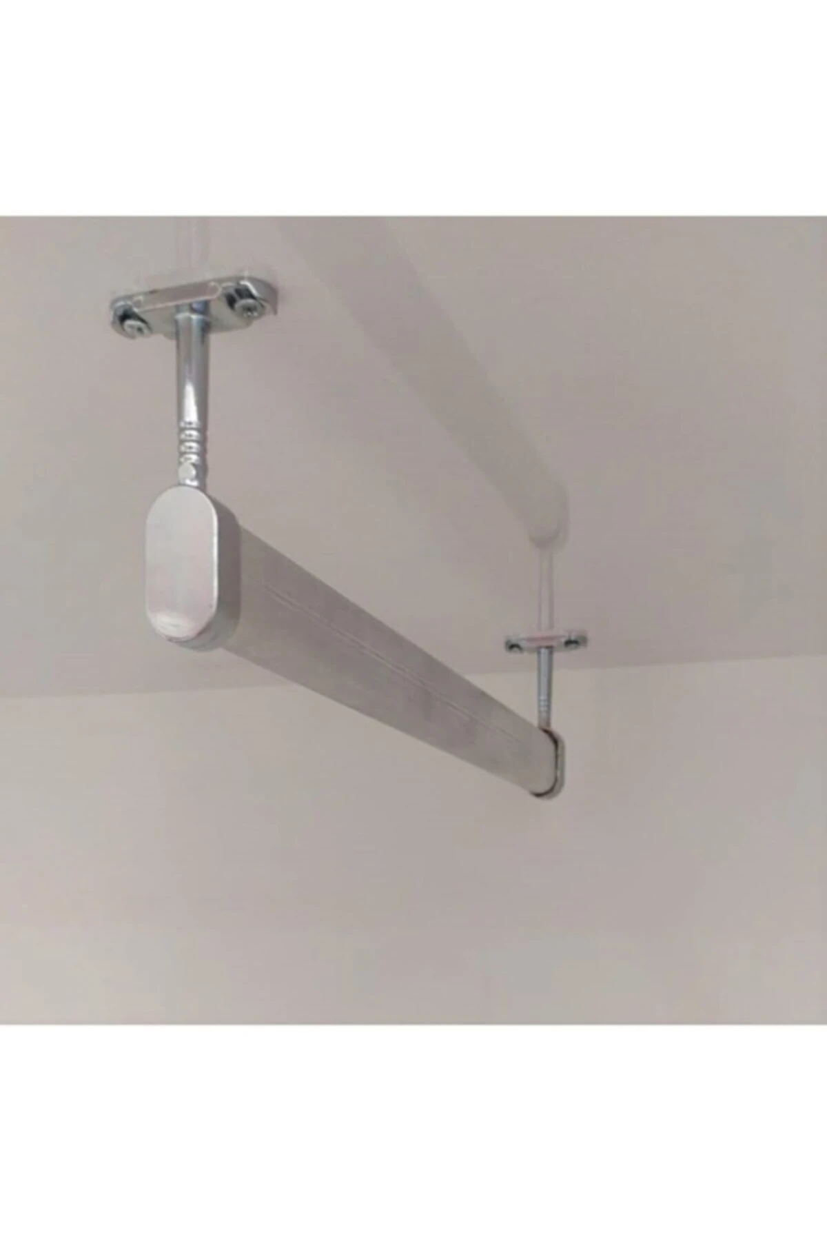 Dolap Içi 40 Cm Oval Elbise Askı Borusu, Tavan Askı Aparatı Vidaları Hediye