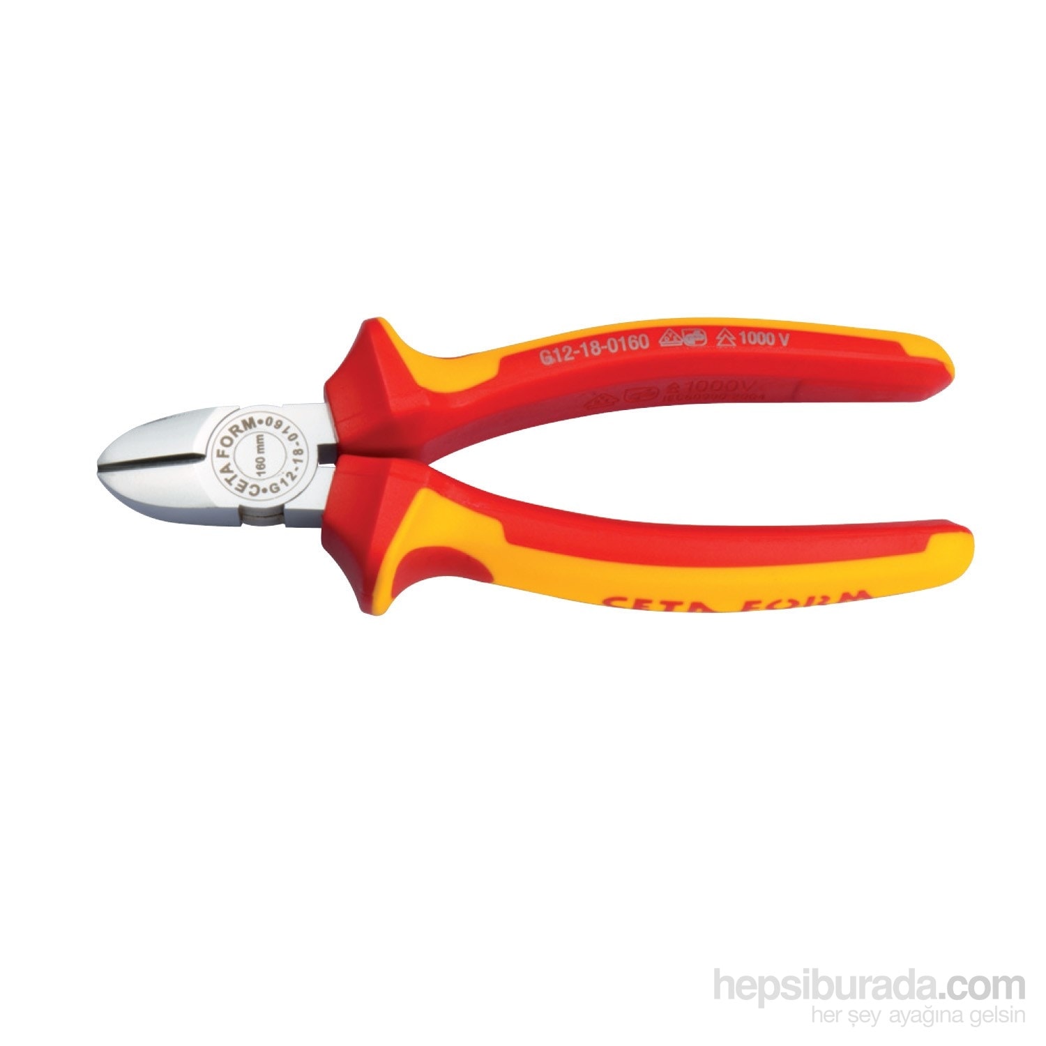 G12-18-0140 Vde 1000V İzoleli Yan Keski 140Mm - 5-1/2"