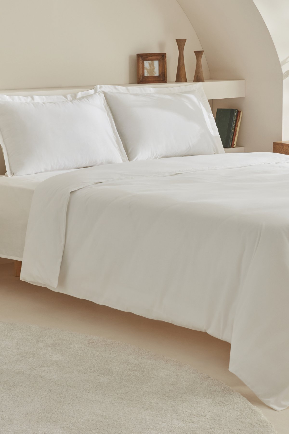 White Collection Lavin Çift Kişilik Nevresim Takımı Beyaz