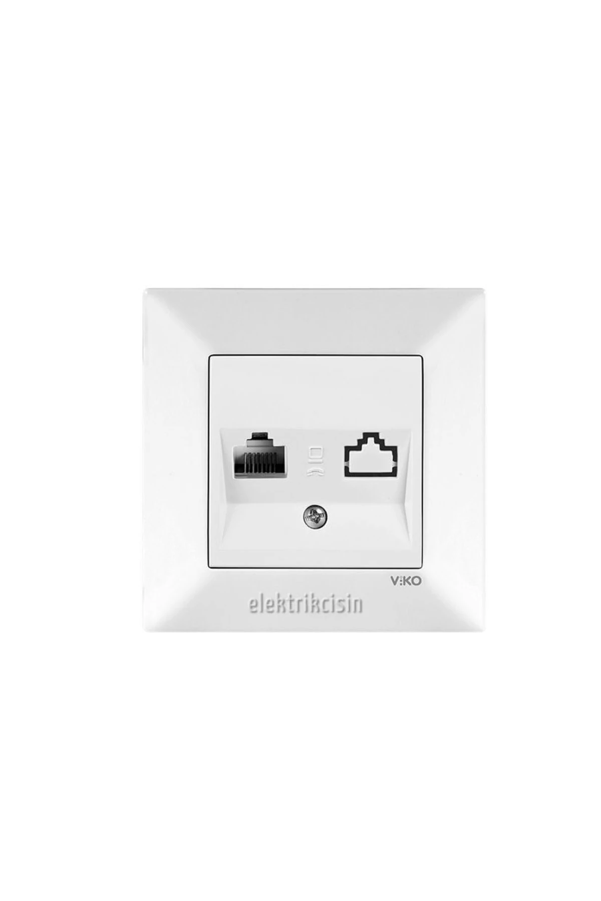 Meridian Beyaz Tekli Data Prizi (rj45) (cat6) (çerçeve Dahil) 12 Adet