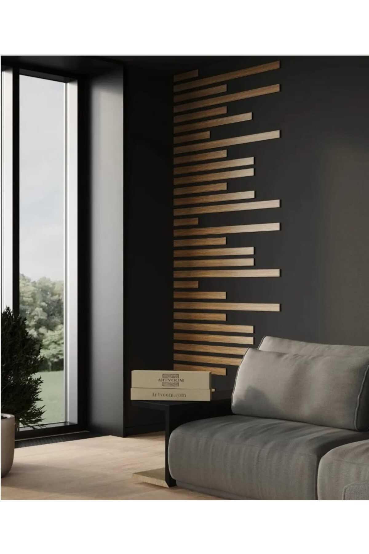 Lx Duvar Dekorasyon Çıtası 5 Farklı Ebat(100CM 80CM 60CM 40CM 20CM) 25 Adet Panel,boyanabilir Hammdf