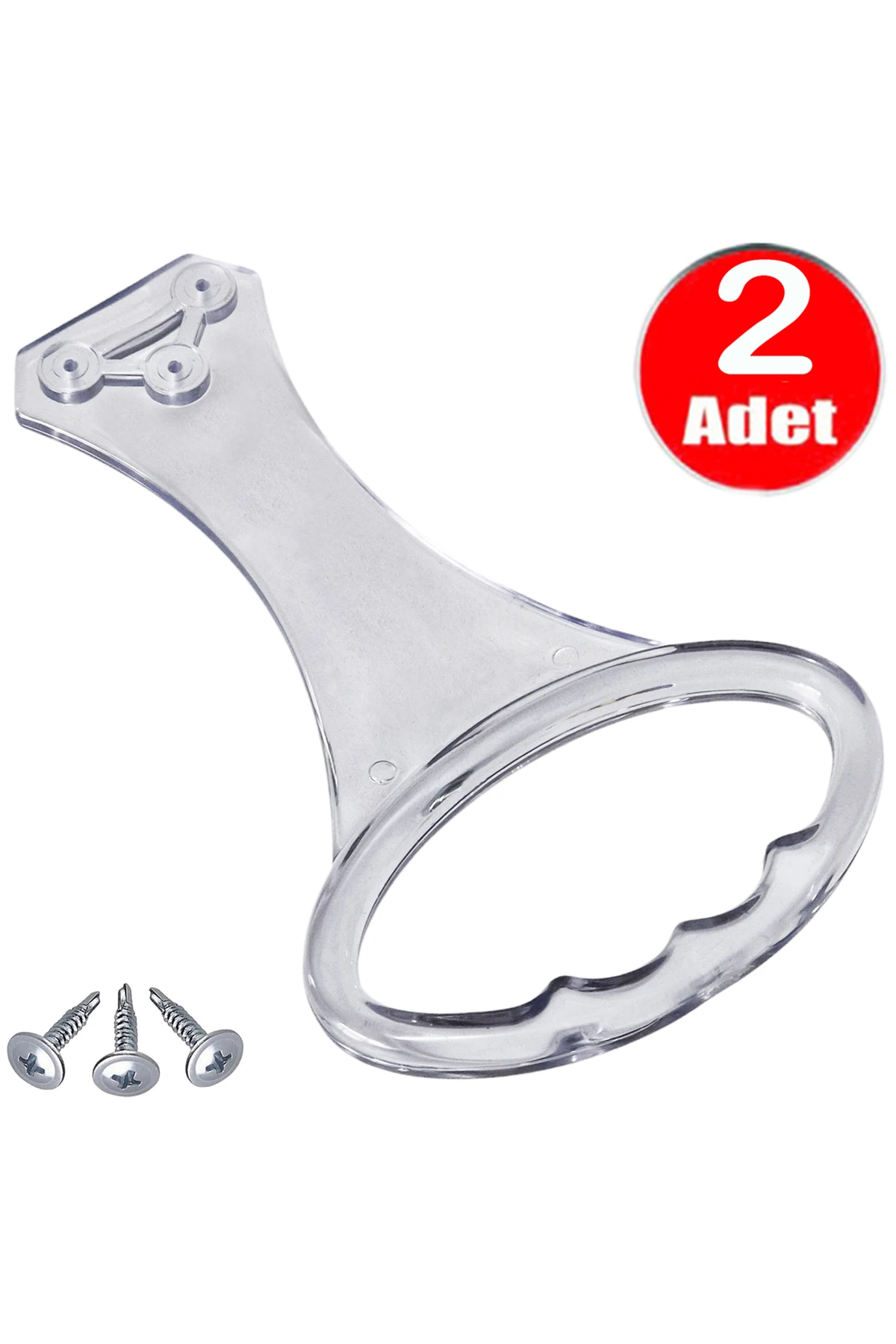 Şeffaf Plastik Baza Yatak Kulpu Esnek Kaldırma Tutma Kulp Kolu Elcek Tutacağı Kulbu -2 Adet