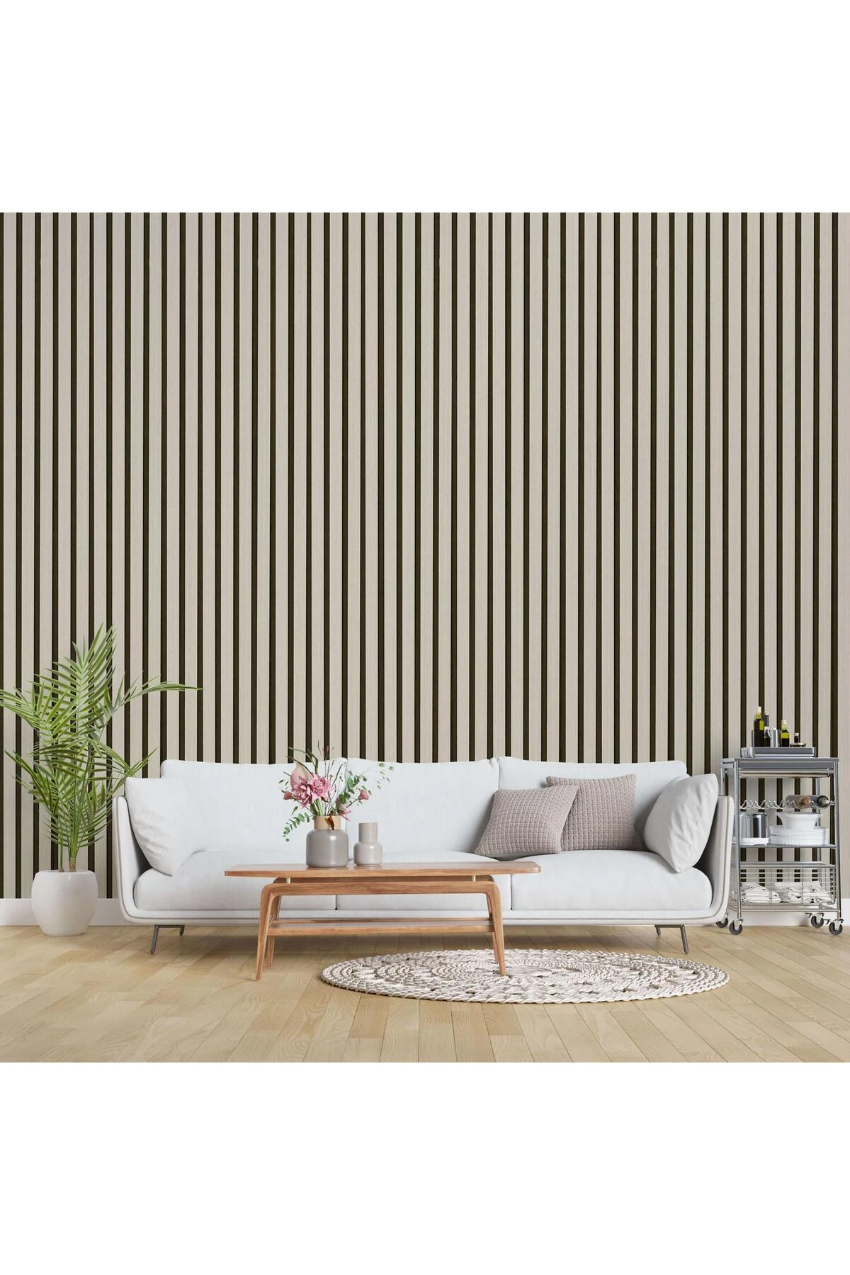 100 x 275 Vizon Renk Akustik Duvar Paneli / MDF / 4MM KEÇE / 9MM ÇITA 3 TARAF KAPLI