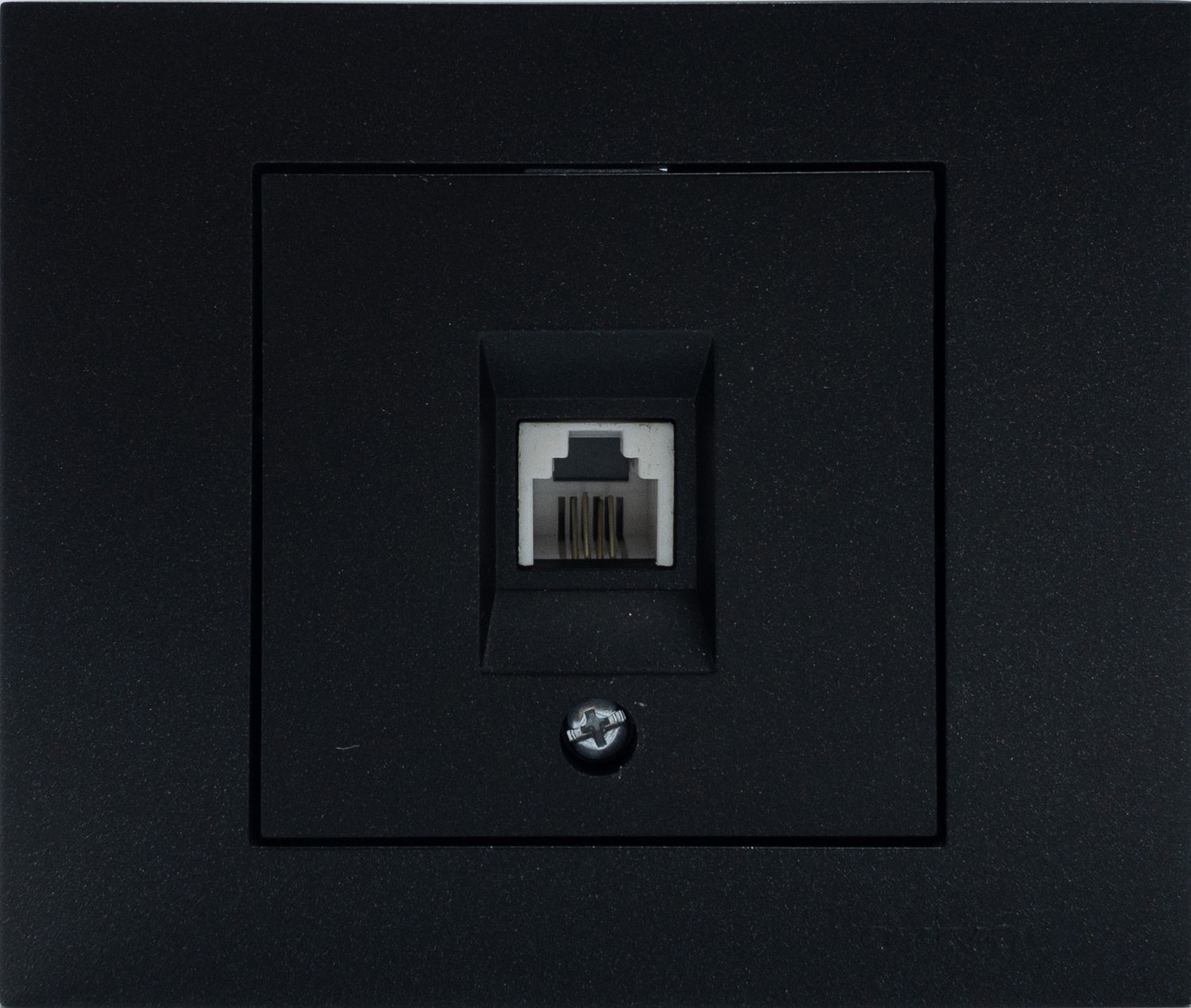 Grano Siyah Nümeris Telefon Prizi Cat3 Çerçeveli