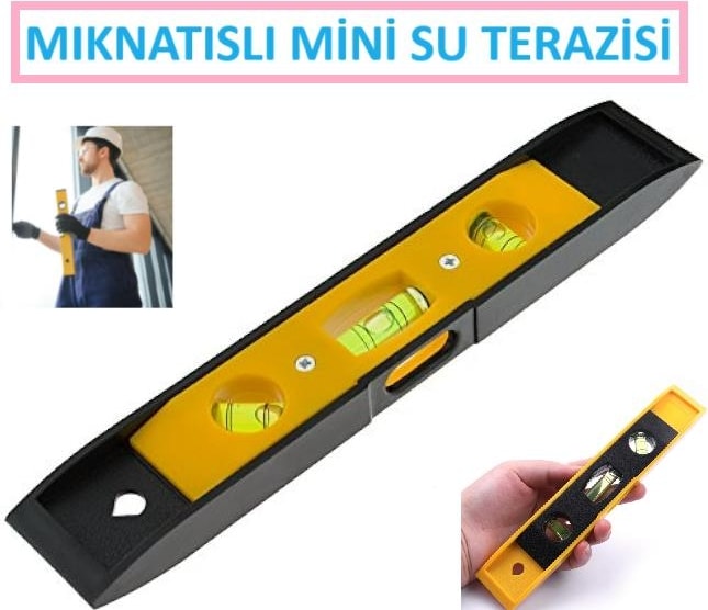Su Terazisi Mini Eğim Ölçen Terazi Mıknatıslı Çok Amaçlı Ölçüm 22CM Yüzey Ölçümü
