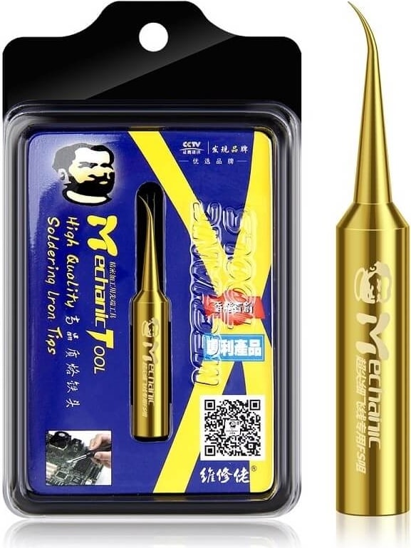 0.1mm Bakır Ince Eğri Havya Ucu Kalite Entegre Çip Tamir