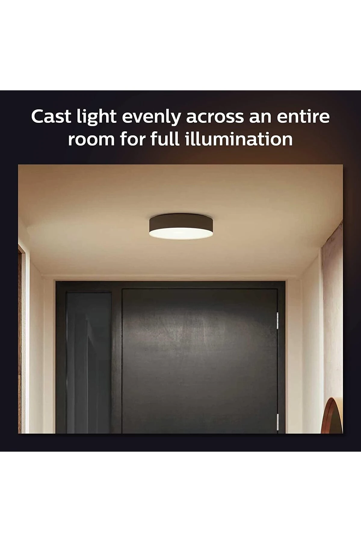 Hue Beyaz Amb. Enrave Tavan Lambası M Siyah, 2400 lm, Dimmer Anahtarlı