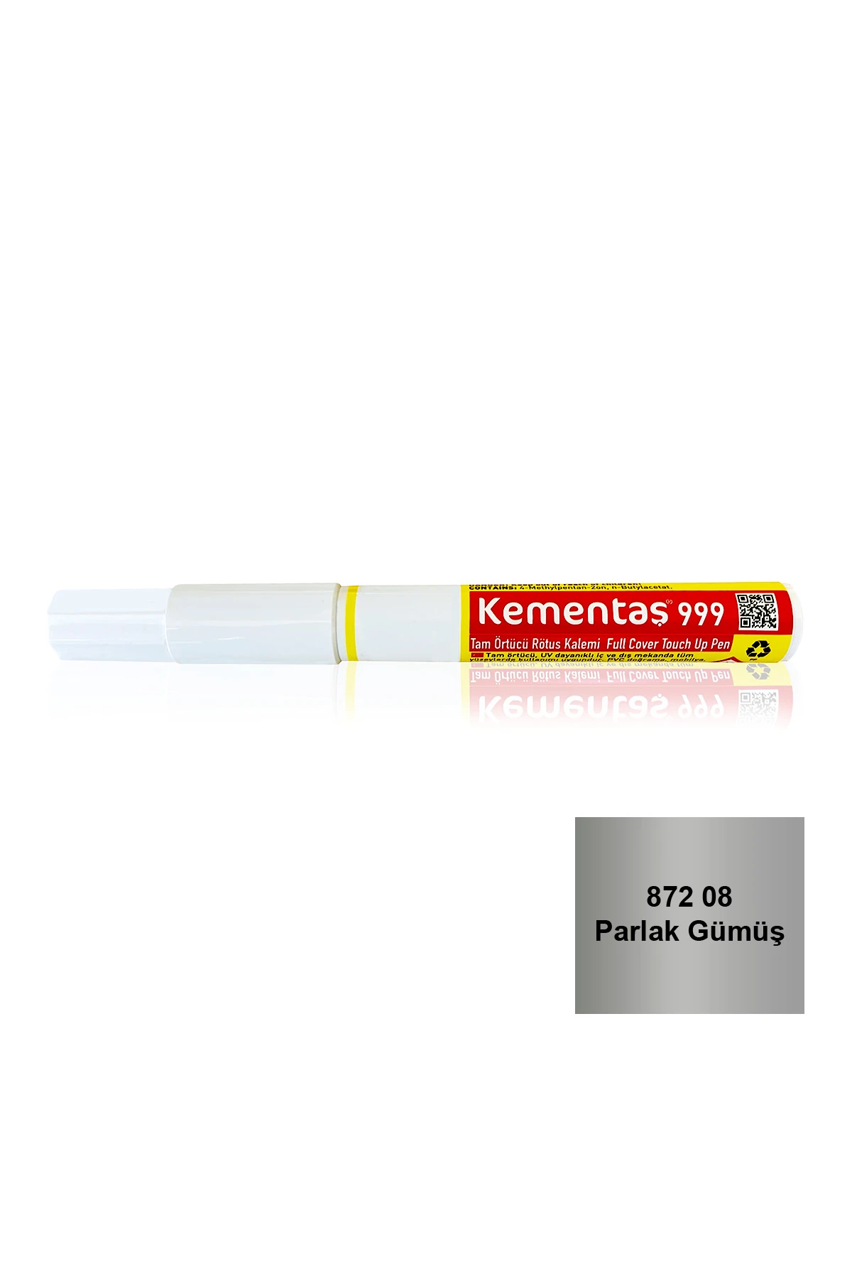 872 08 Parlak Gümüş Tam Örtücü Rötuş Kalemi Tam Örtücü Rötuş Kalemleri