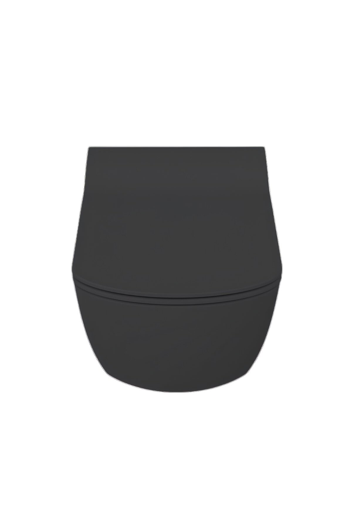 Elegant Mat Antrasit Kanalsız Asma Klozet EG321, Elegant Duroplast Yavaş Kapak