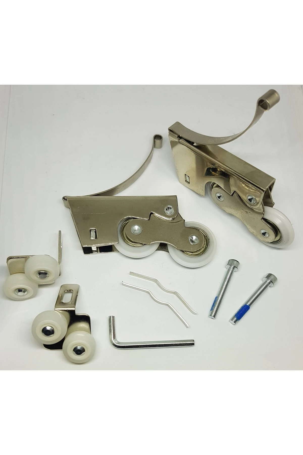 Ray Kapak Tekeri Çiftli Alüminyum Sürgülü Dolap Kapak Çift Tekerli ( 2 Adet )