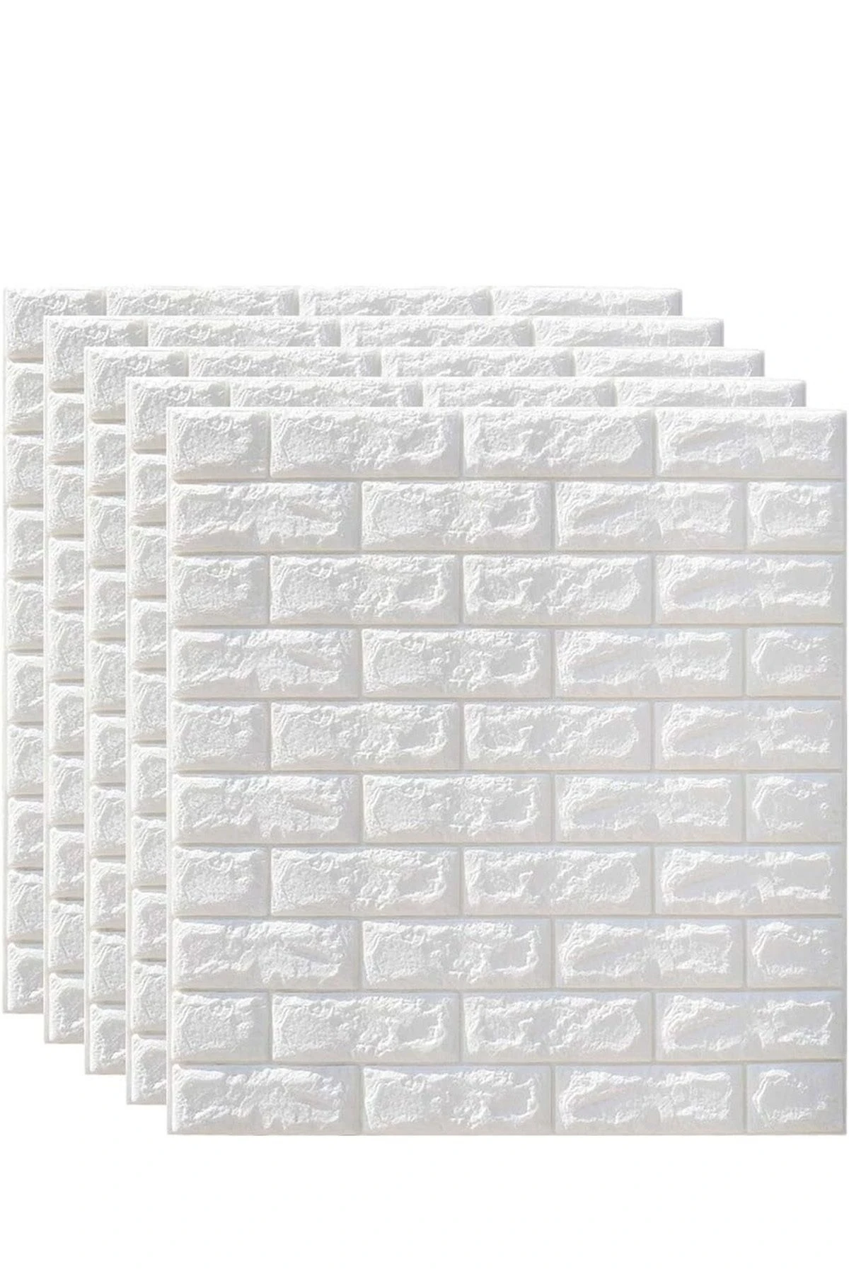 Yeni Baskı* Kendinden Yapışkanlı Duvar Kağıdı Esnek Köpük Paneli 3d Boyutlu Desen Beyaz 70x77