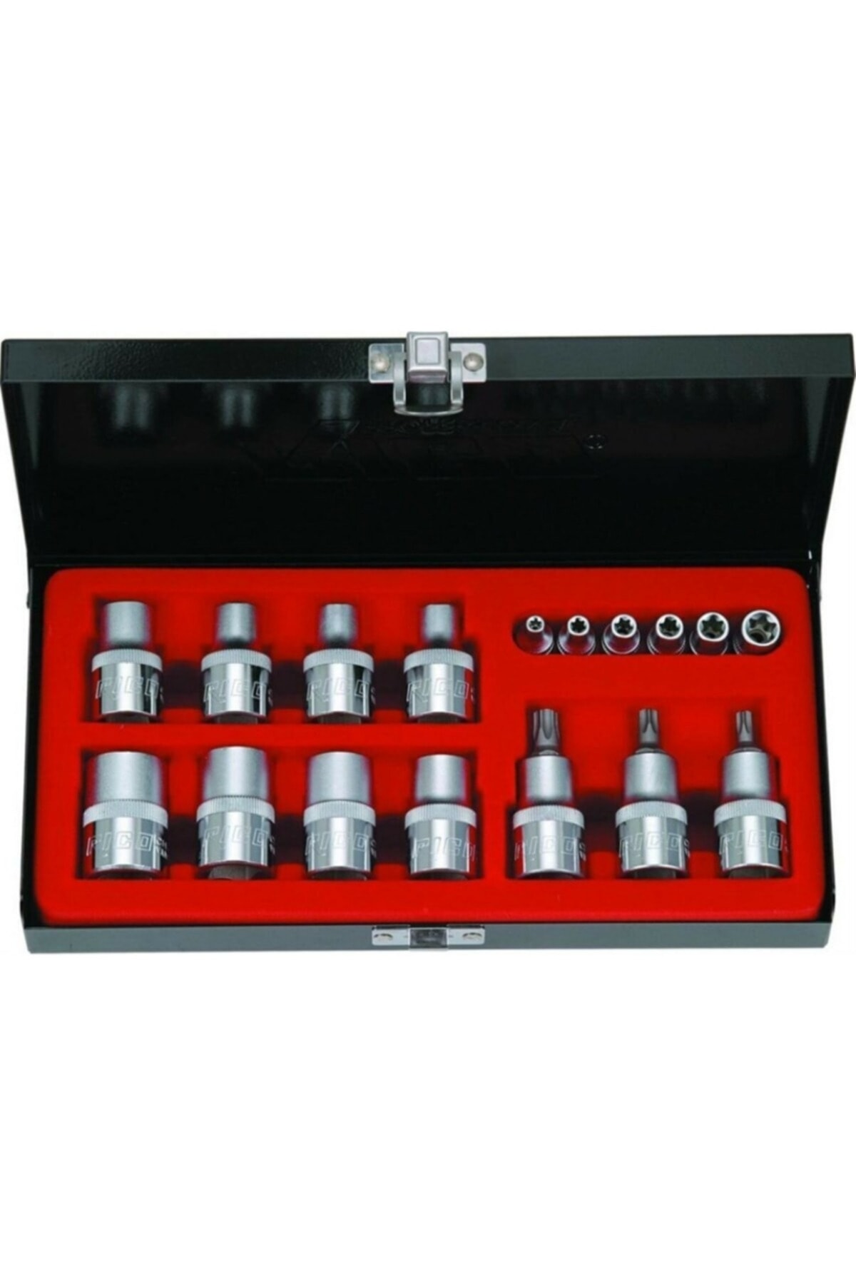 RİCO 18 Parça 1/4” - 1/2” İç Torx Ve Lokmalı Torx Bits Uç Seti