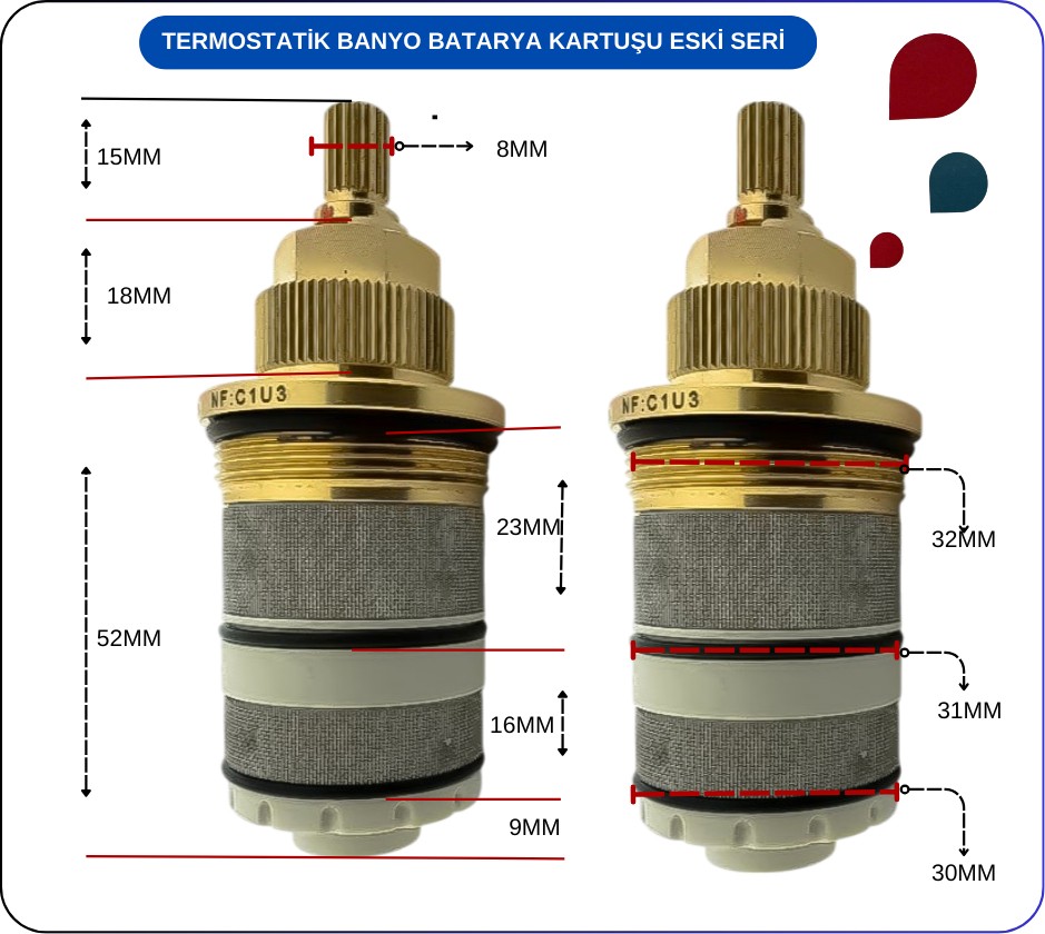 A31795YP  Termostatik Kartus Kerox Te 2