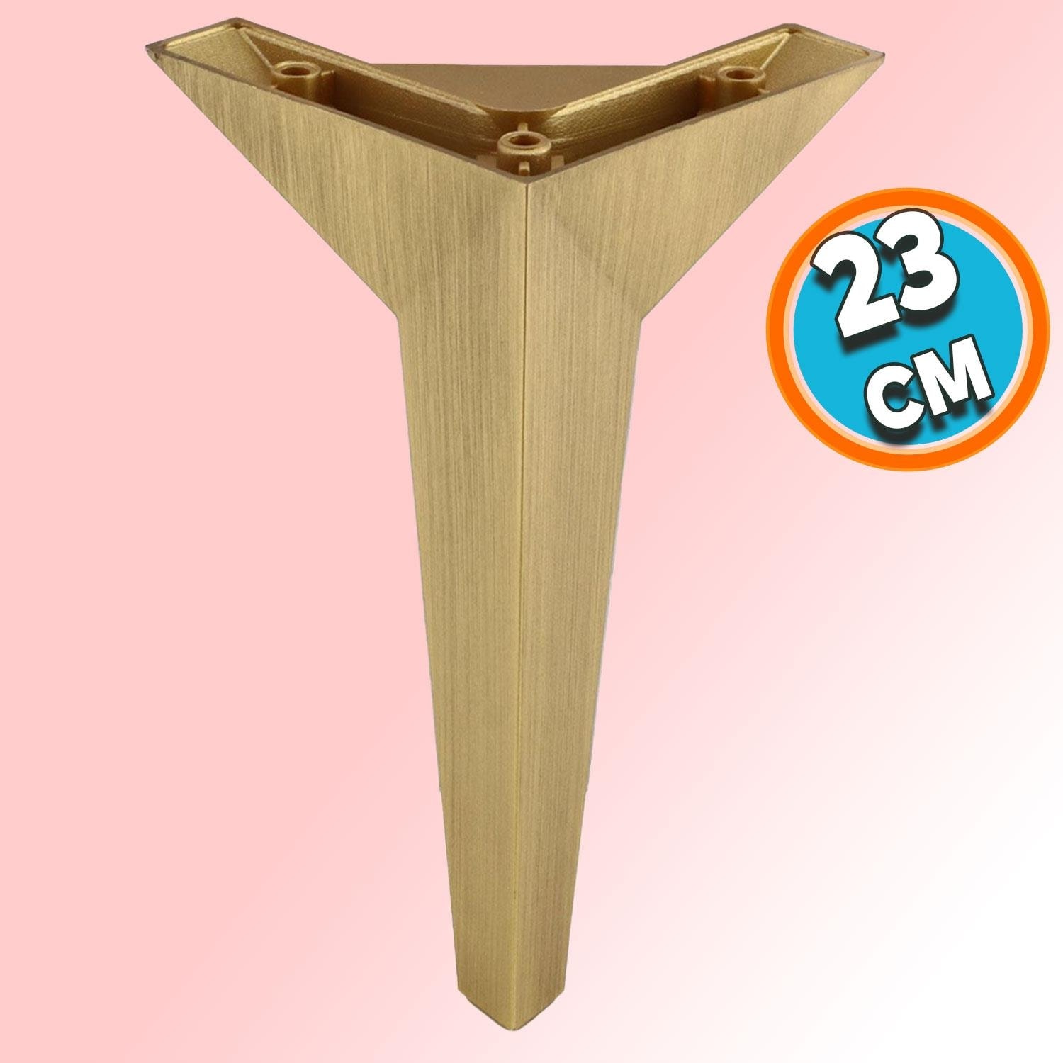 Mobilya Kanepe Sehpa Tv Ünitesi Baza Koltuk Ayağı Çekyat Sarı Gold Altın Eskitme 23 cm Ayak