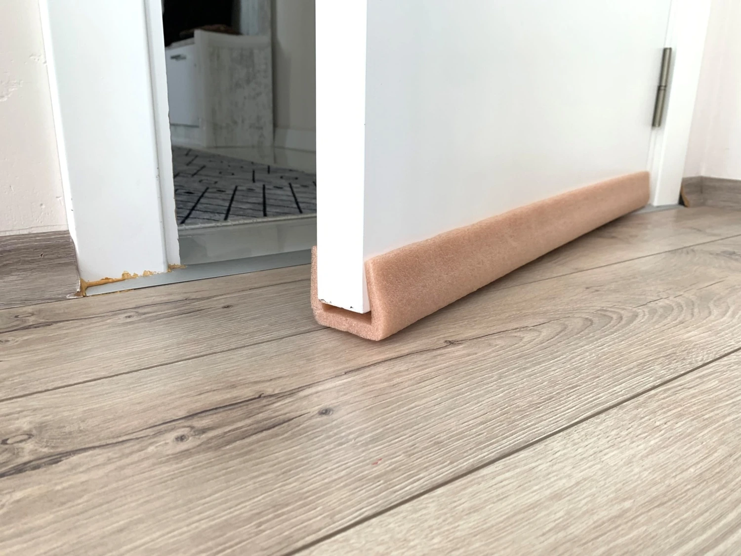 4 Adet Kahverengi Geçmeli Kapı Altı Süngeri Izolasyon Soğuk Hava Kesici Toz Önleyici