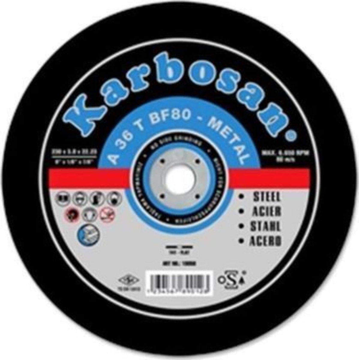 KARBOSAN 350X3,5X25,4 Nk Metal Kesme Taşı