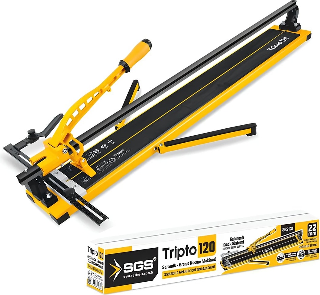 SGS134 - TRIPTO120 Seramik Granit Fayans Kesme Makinası 120CM - Lazerli Kesim - Rulmanlı