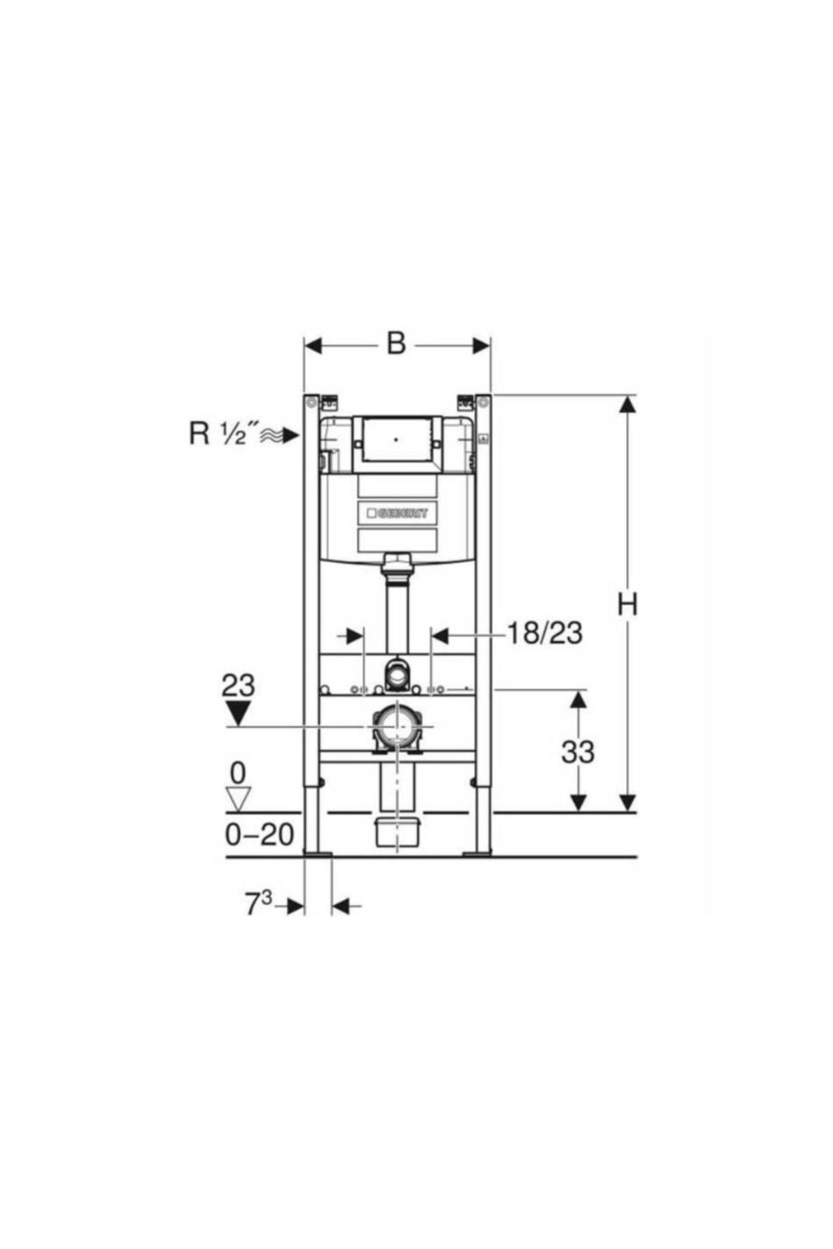 Duofix Alpha Duvar Önü Alçıpan Uygulamalı Gömme Rezervuar 12 Cm 458.233.00.1
